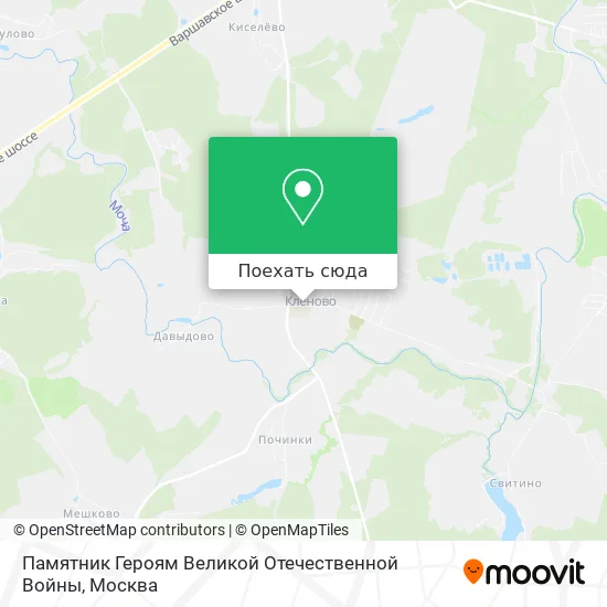 Карта Памятник Героям Великой Отечественной Войны