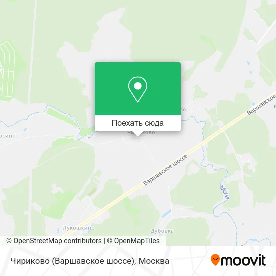 Карта Чириково (Варшавское шоссе)