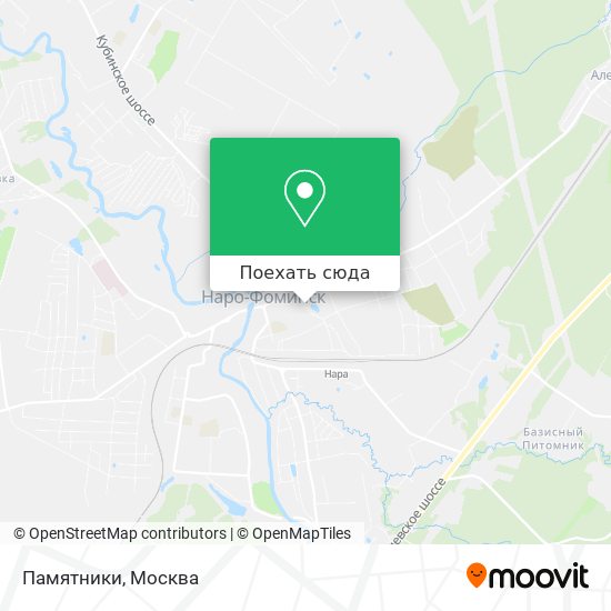 Карта Памятники