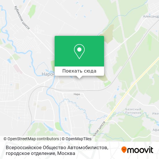 Карта Всероссийское Общество Автомобилистов, городское отделение