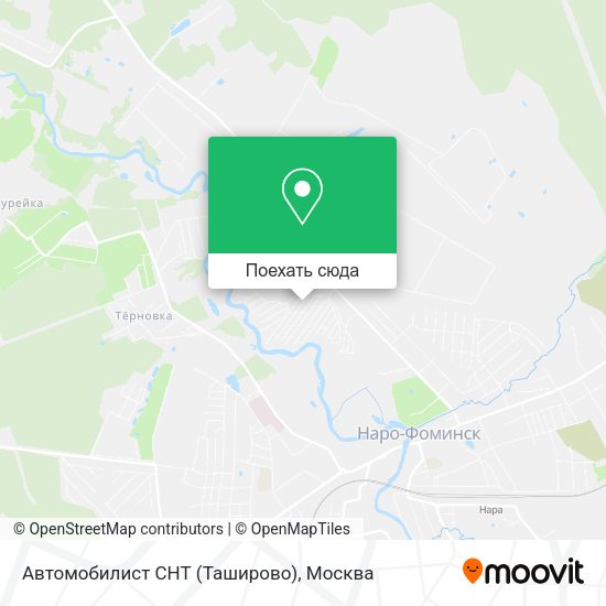 Карта Автомобилист СНТ (Таширово)