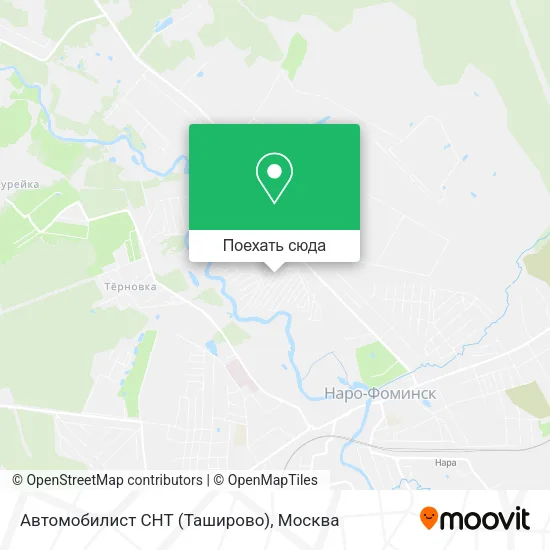 Карта Автомобилист СНТ (Таширово)
