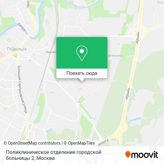 Карта Поликлиническое отделение городской больницы 2