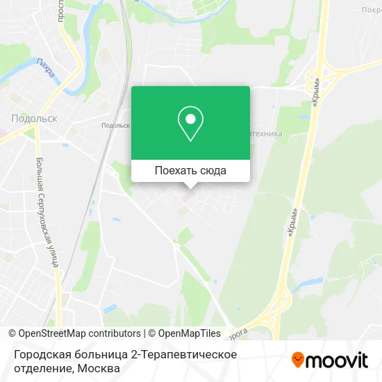 Карта Городская больница 2-Терапевтическое отделение