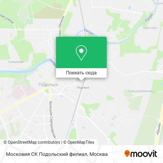 Карта Московия СК Подольский филиал