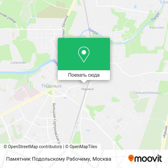 Карта Памятник Подольскому Рабочему