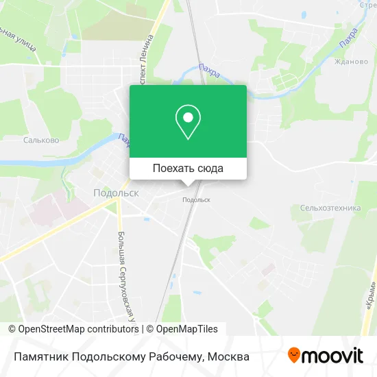 Карта Памятник Подольскому Рабочему