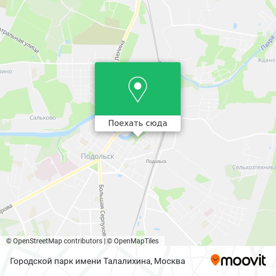 Карта Городской парк имени Талалихина