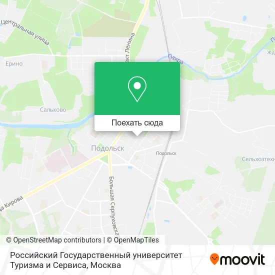 Карта Российский Государственный университет Туризма и Сервиса