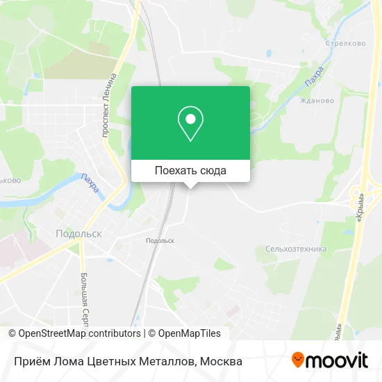 Карта Приём Лома Цветных Металлов