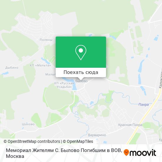 Карта Мемориал Жителям С. Былово Погибшим в ВОВ