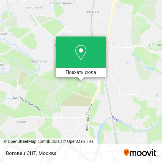 Карта Воговец СНТ
