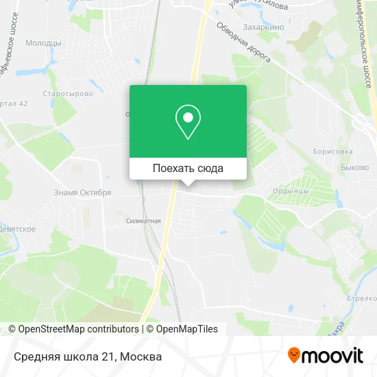 Карта Средняя школа 21
