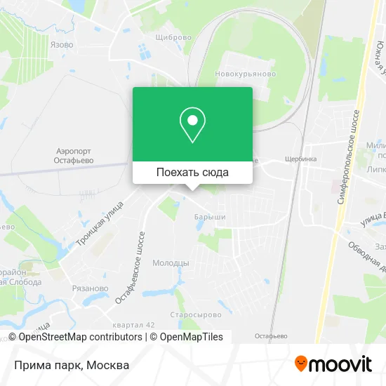 Карта Прима парк