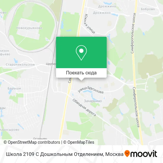 Карта Школа 2109 С Дошкольным Отделением