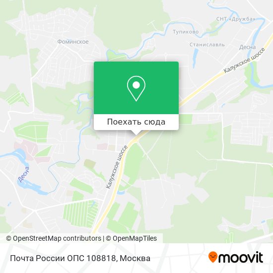 Карта Почта России ОПС 108818
