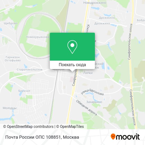 Карта Почта России ОПС 108851