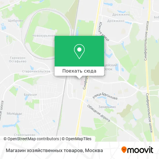 Карта Магазин хозяйственных товаров