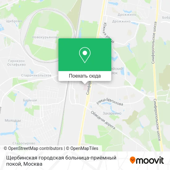 Карта Щербинская городская больница-приёмный покой