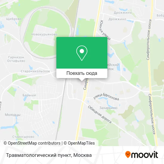 Карта Травматологический пункт