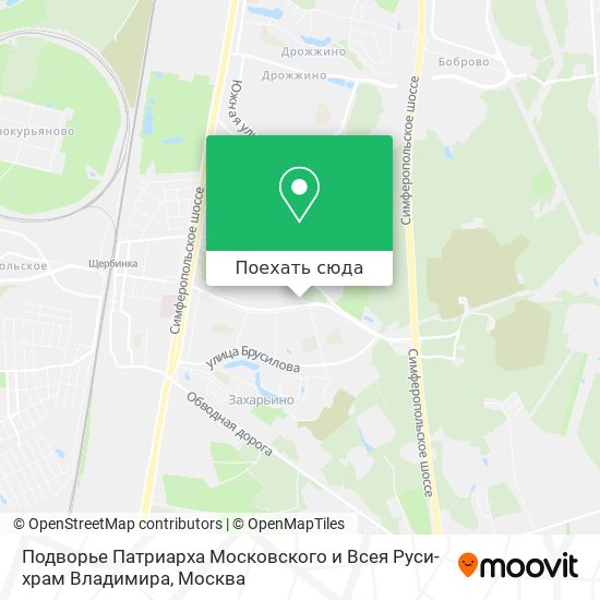 Карта Подворье Патриарха Московского и Всея Руси-храм Владимира