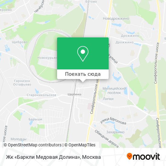 Карта Жк «Баркли Медовая Долина»