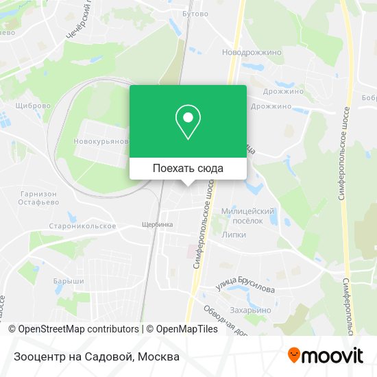 Карта Зооцентр на Садовой