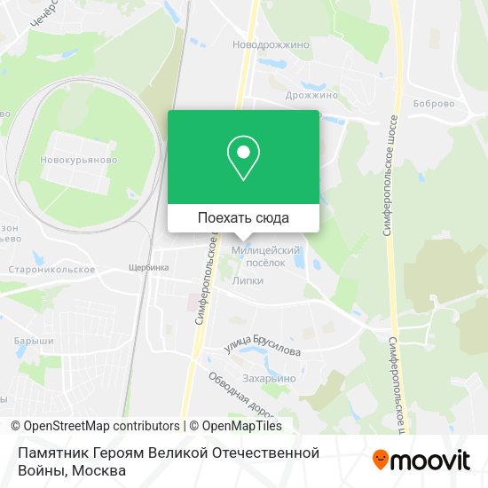 Карта Памятник Героям Великой Отечественной Войны