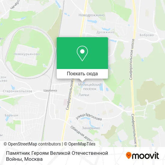Карта Памятник Героям Великой Отечественной Войны