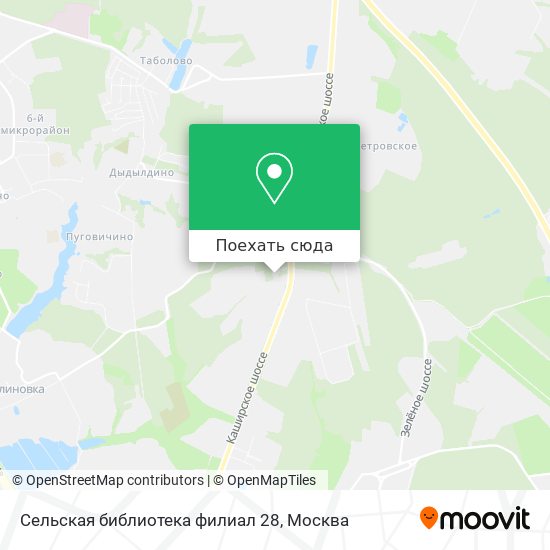 Карта Сельская библиотека филиал 28