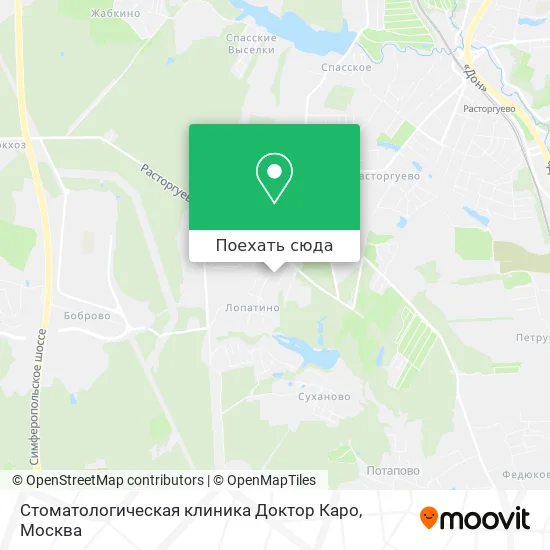 Карта Стоматологическая клиника Доктор Каро