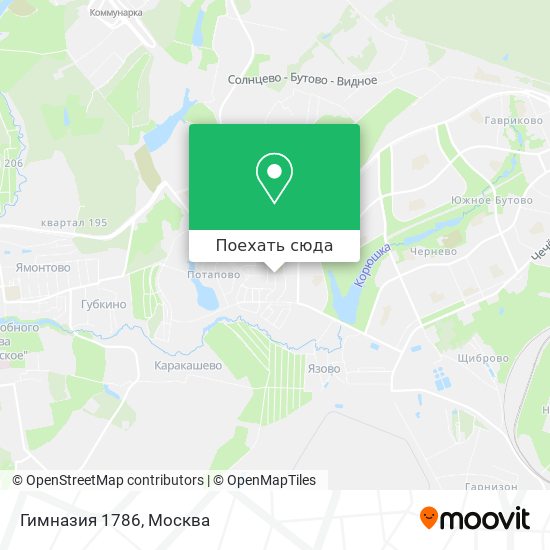 Карта Гимназия 1786
