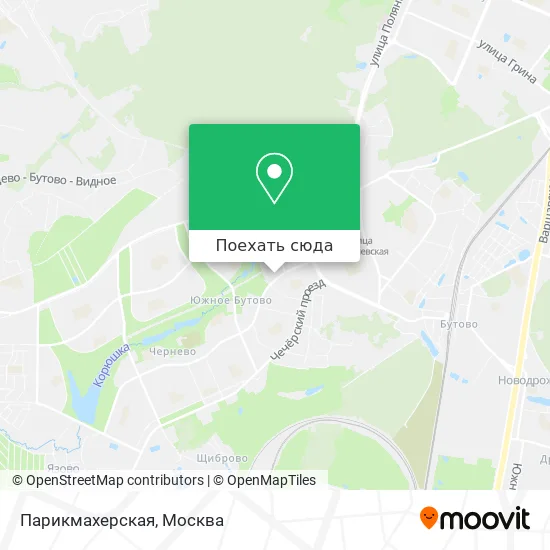Карта Парикмахерская