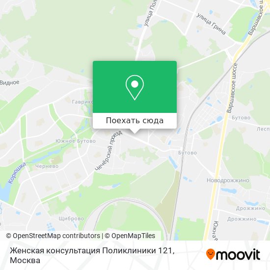 Карта Женская консультация Поликлиники 121