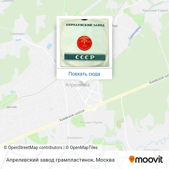Карта Апрелевский завод грампластинок