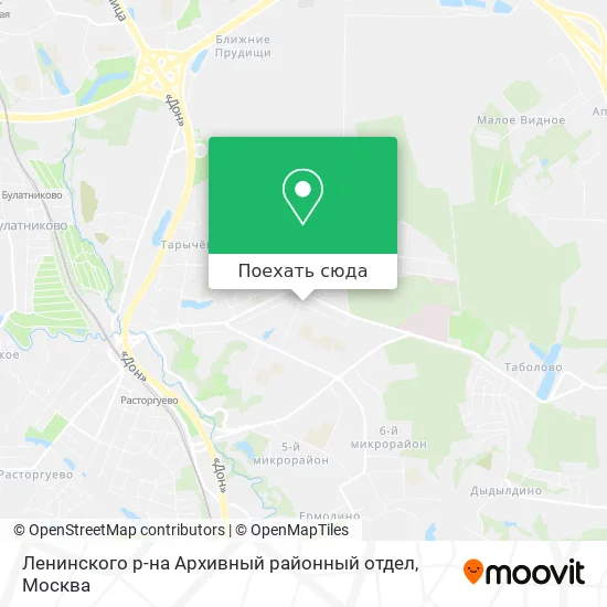 Карта Ленинского р-на Архивный районный отдел
