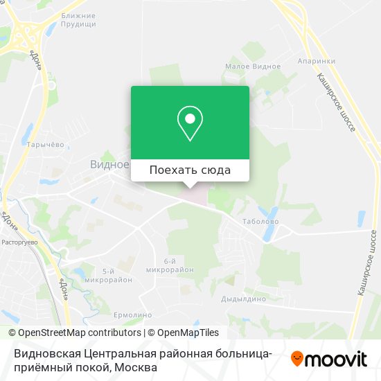 Карта Видновская Центральная районная больница-приёмный покой