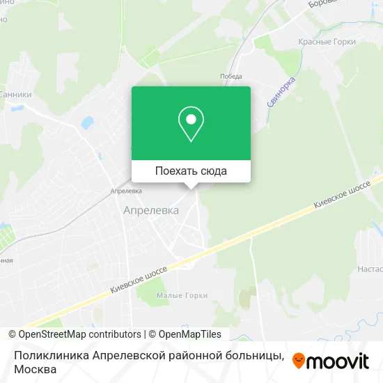 Карта Поликлиника Апрелевской районной больницы