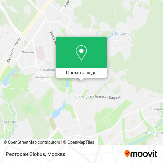 Карта Ресторан Globus