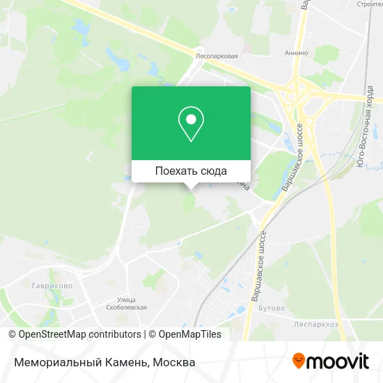 Карта Мемориальный Камень