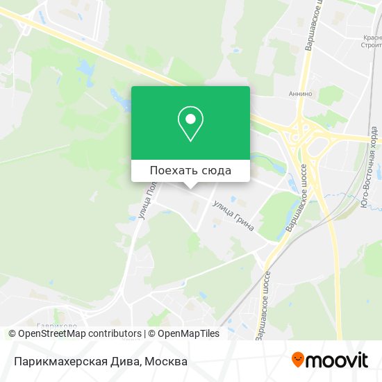 Карта Парикмахерская Дива