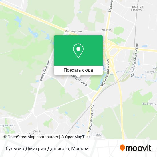 Карта бульвар Дмитрия Донского