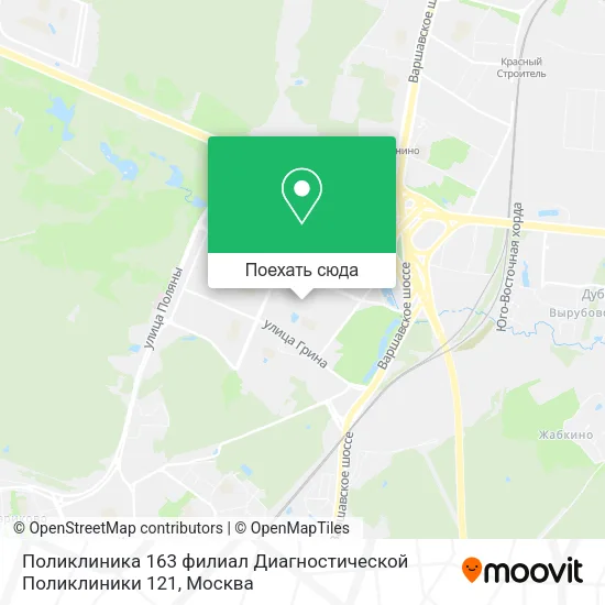 Карта Поликлиника 163 филиал Диагностической Поликлиники 121