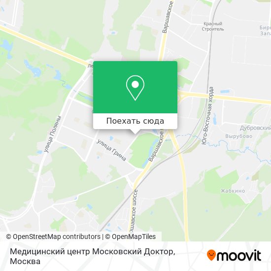 Карта Медицинский центр Московский Доктор