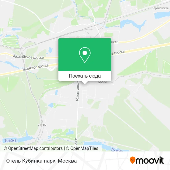 Карта Отель Кубинка парк
