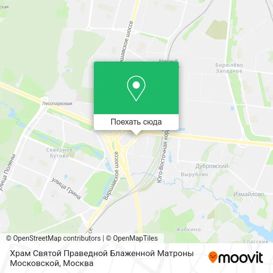 Карта Храм Святой Праведной Блаженной Матроны Московской
