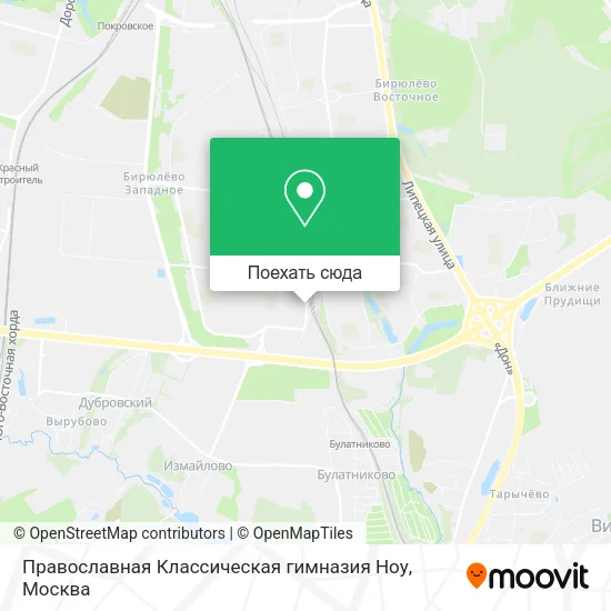 Карта Православная Классическая гимназия Ноу