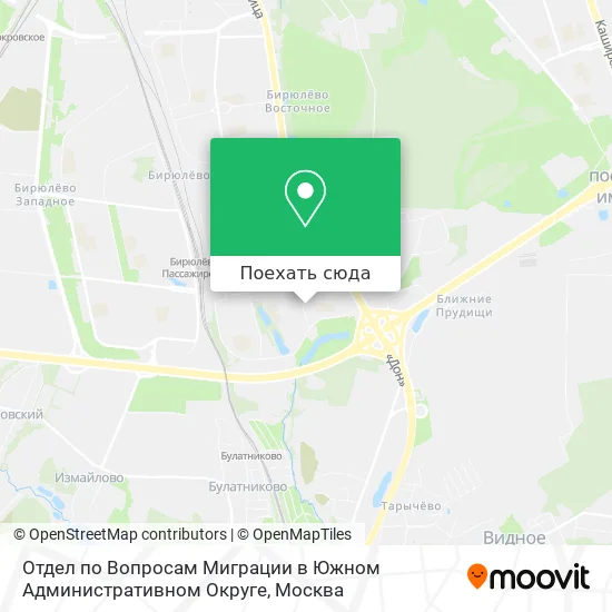 Карта Отдел по Вопросам Миграции в Южном Административном Округе