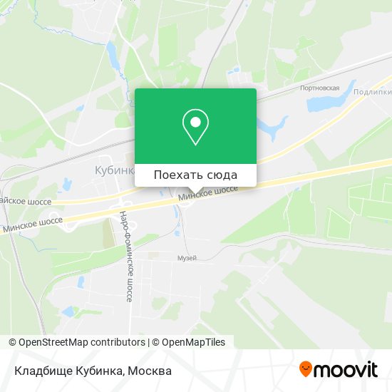 Карта Кладбище Кубинка