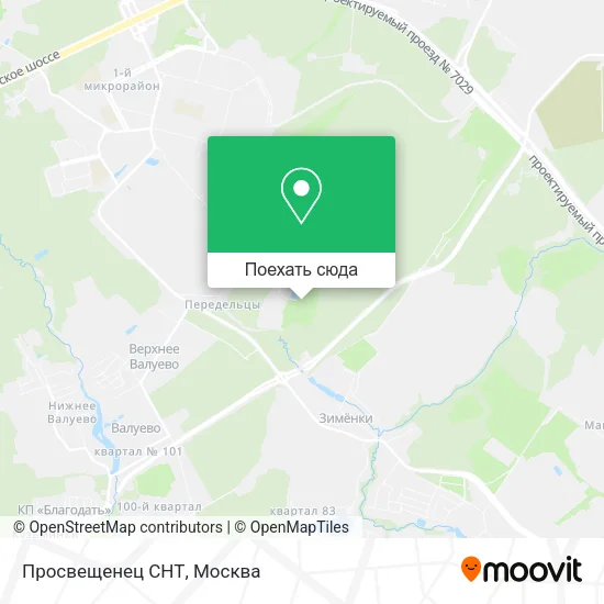 Карта Просвещенец СНТ